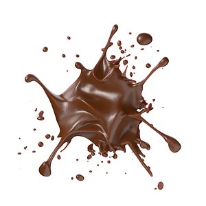 3D Chocolate Splash v4 model