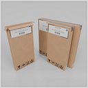 Schlankes und stapelbares Duo – Montiertes und anpassbares Kartonset