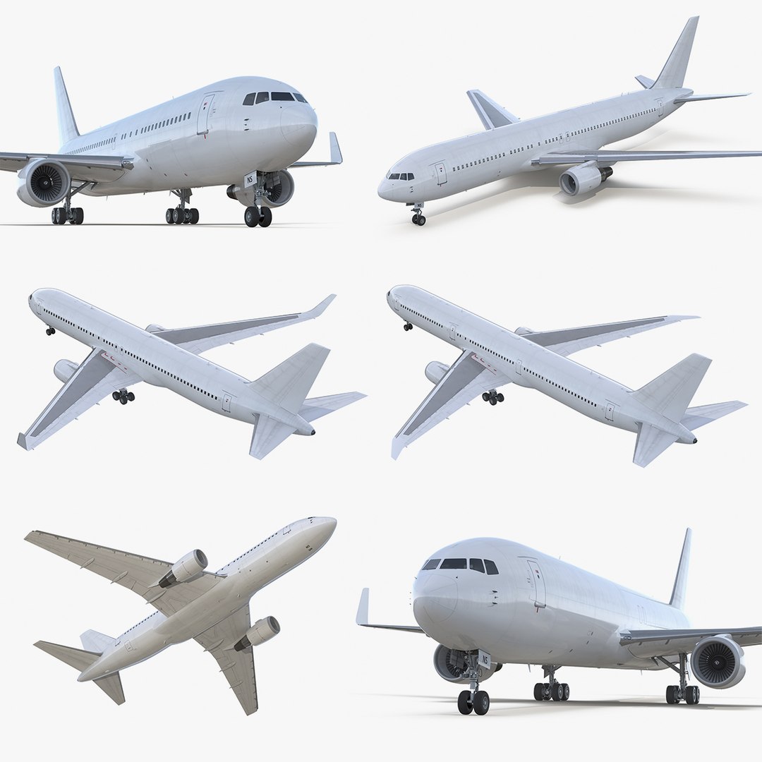 Boeing 767 Collection 3D model preview