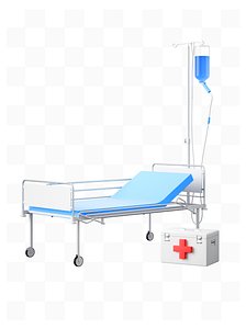 3D three-dimensional blue and 3D model