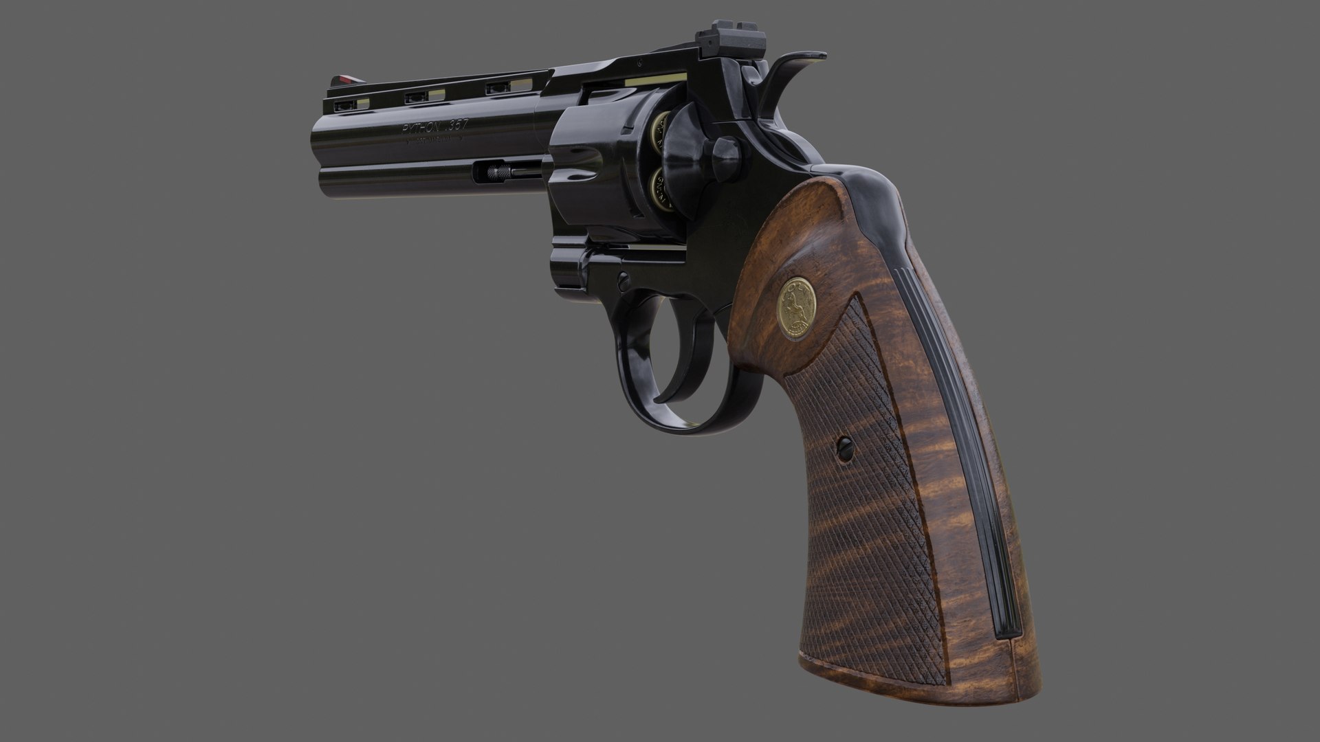 3D Colt Python 357 6 Inch Black - TurboSquid 2035840