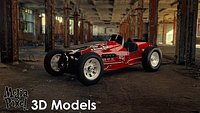 Vintage Sprint Car 3D Model by Media Pixel™