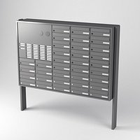 Simple Mailbox System Array Low Poly Mailboxes