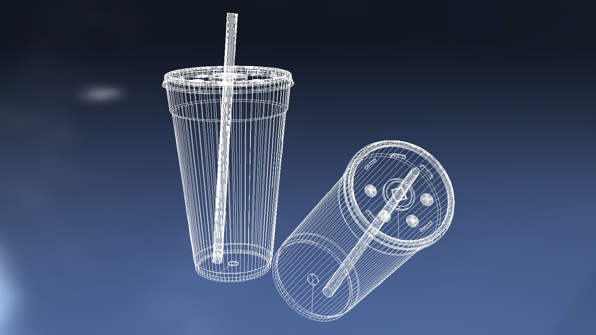 Styrofoam cup Stock 3D asset