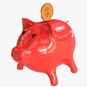 3d pig coin bank
