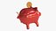 3d pig coin bank