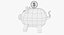 3d pig coin bank