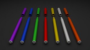 3D model coloured markers