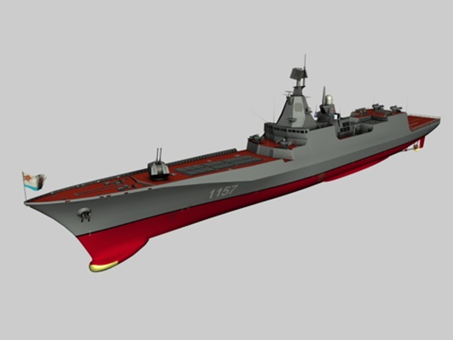 Russian Navy Destroyer Project 1157 3d Model