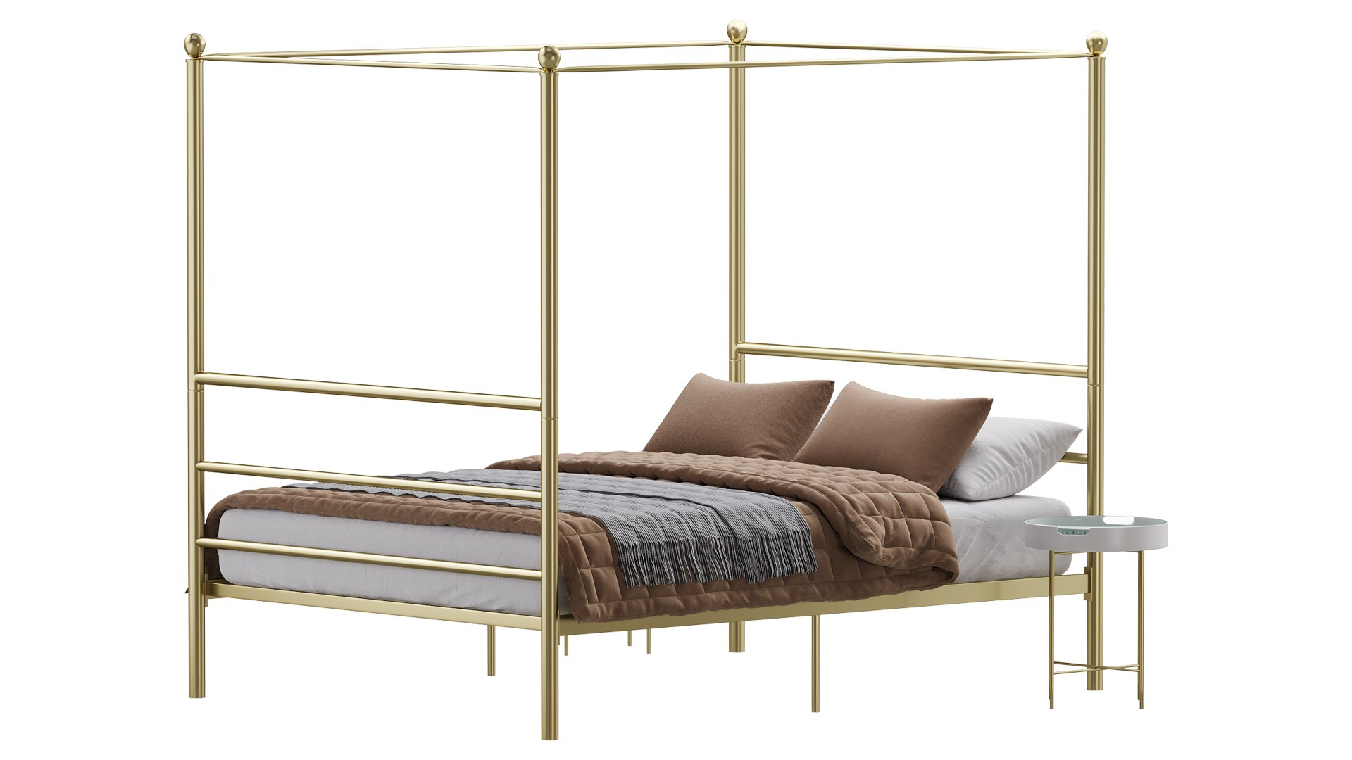 3D Mainstays Metal Canopy Bed TurboSquid 2195415