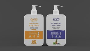 Sunscreen Body Lotion 3D model