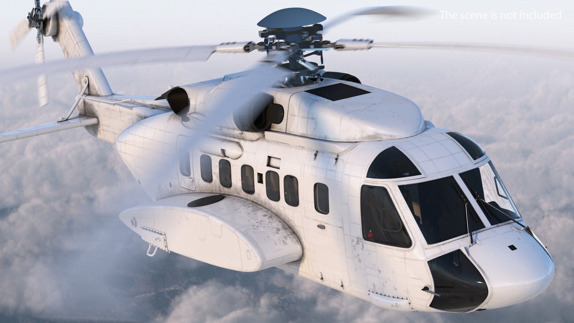 Civil Helicopter Generic 3D model preview