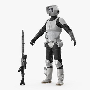 3D Star Wars Scout Trooper Armor with DLT-19X Blaster