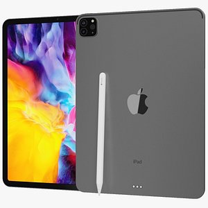 realistic apple ipad pro model