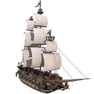 realistic ship 3d model