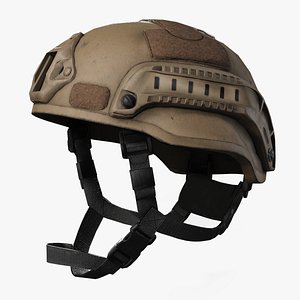 Desert Tactical Ballistic Helmet - Game Ready 3D