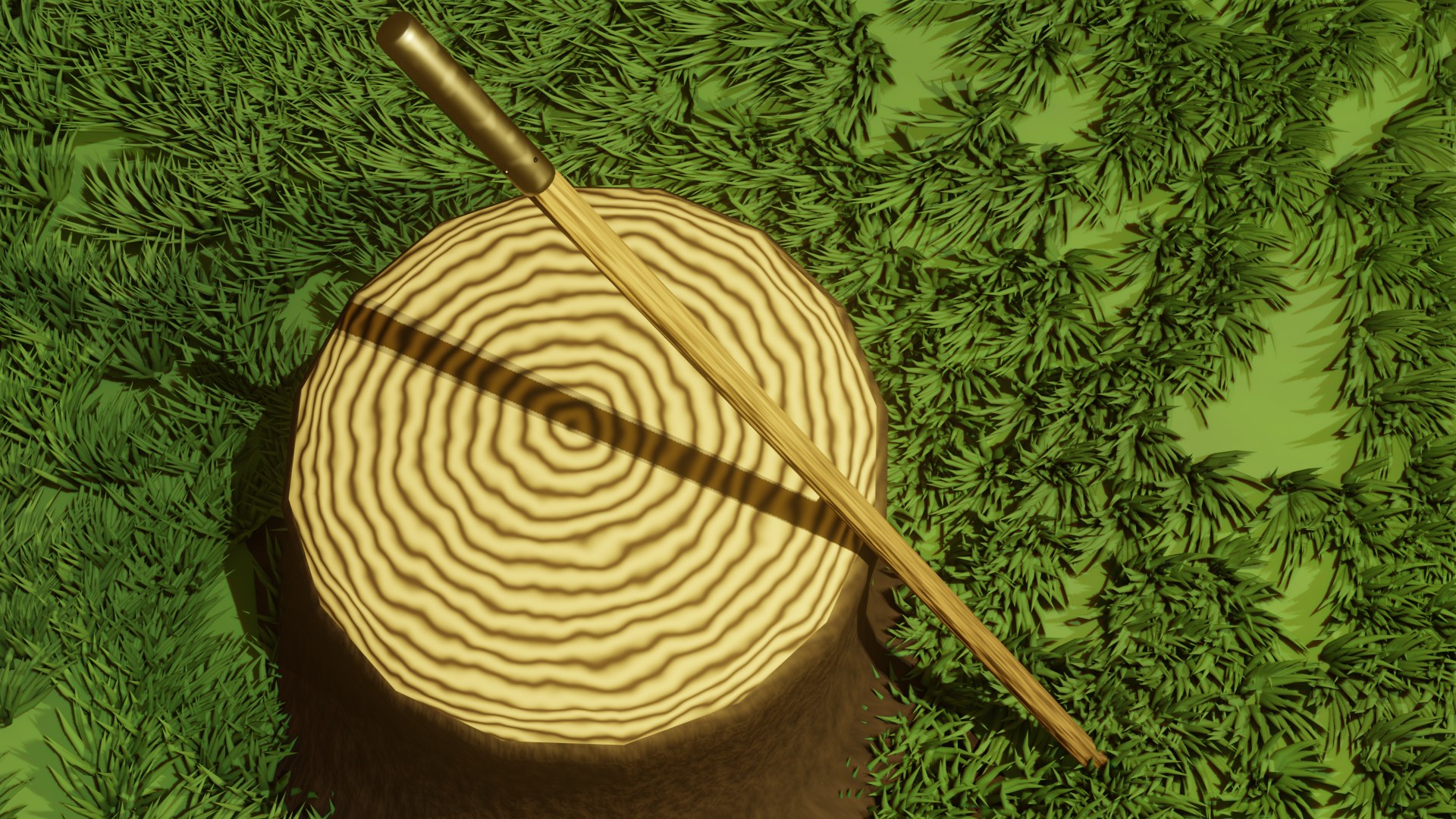 3D Simple Fantasy Quarterstaff TurboSquid 2136469