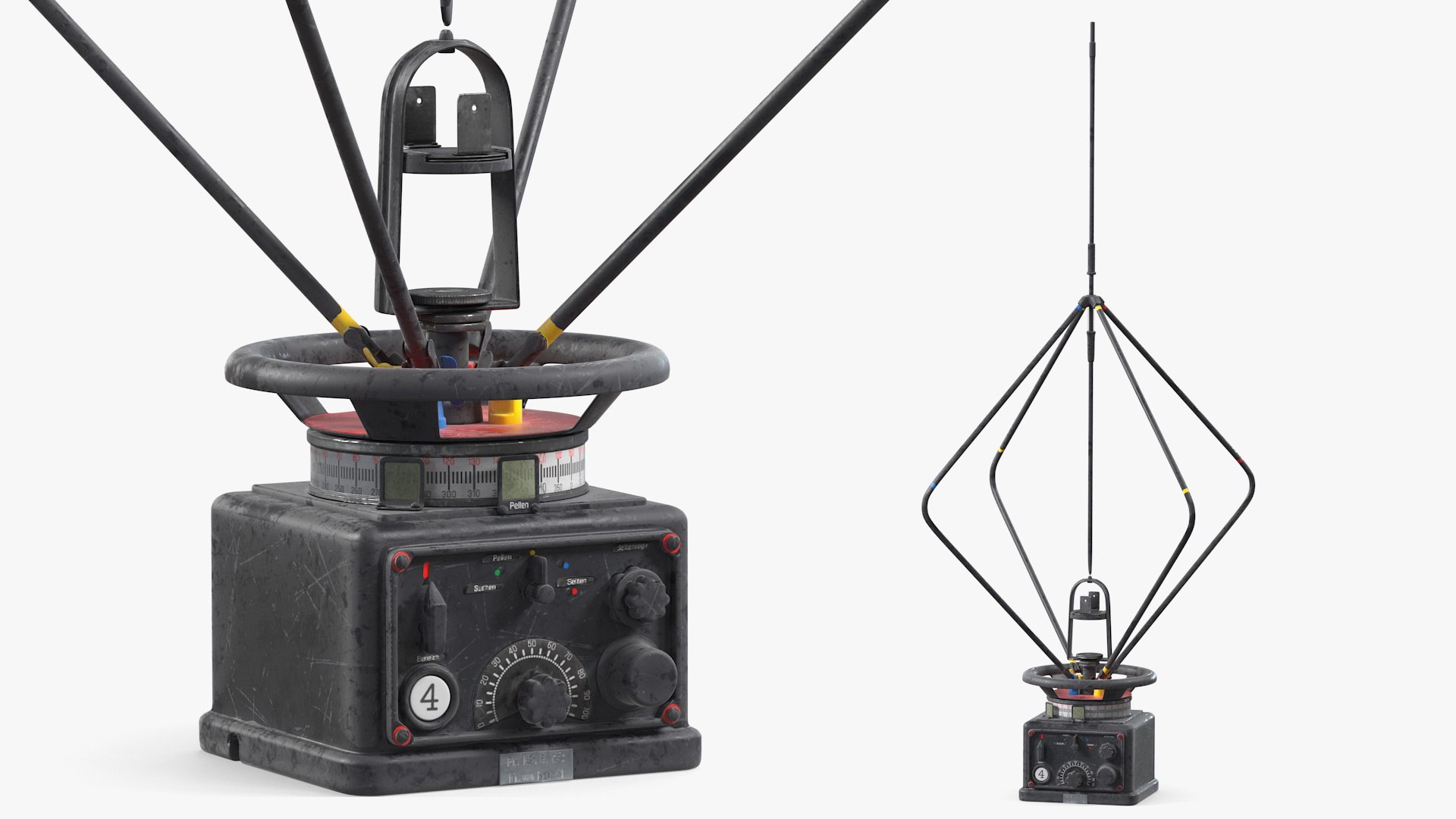Military Direction Finder Antenna 3D model preview