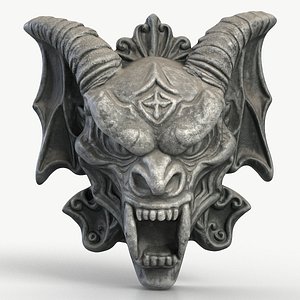 Gargoyle Dragon Head 8 Textured