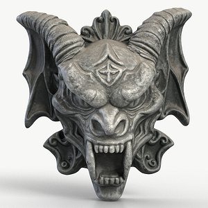 Gargoyle Dragon Head 8 Textured