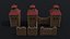 Low-poly Cartoon wooden fortification Polygonal Style