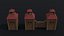 Low-poly Cartoon wooden fortification Polygonal Style