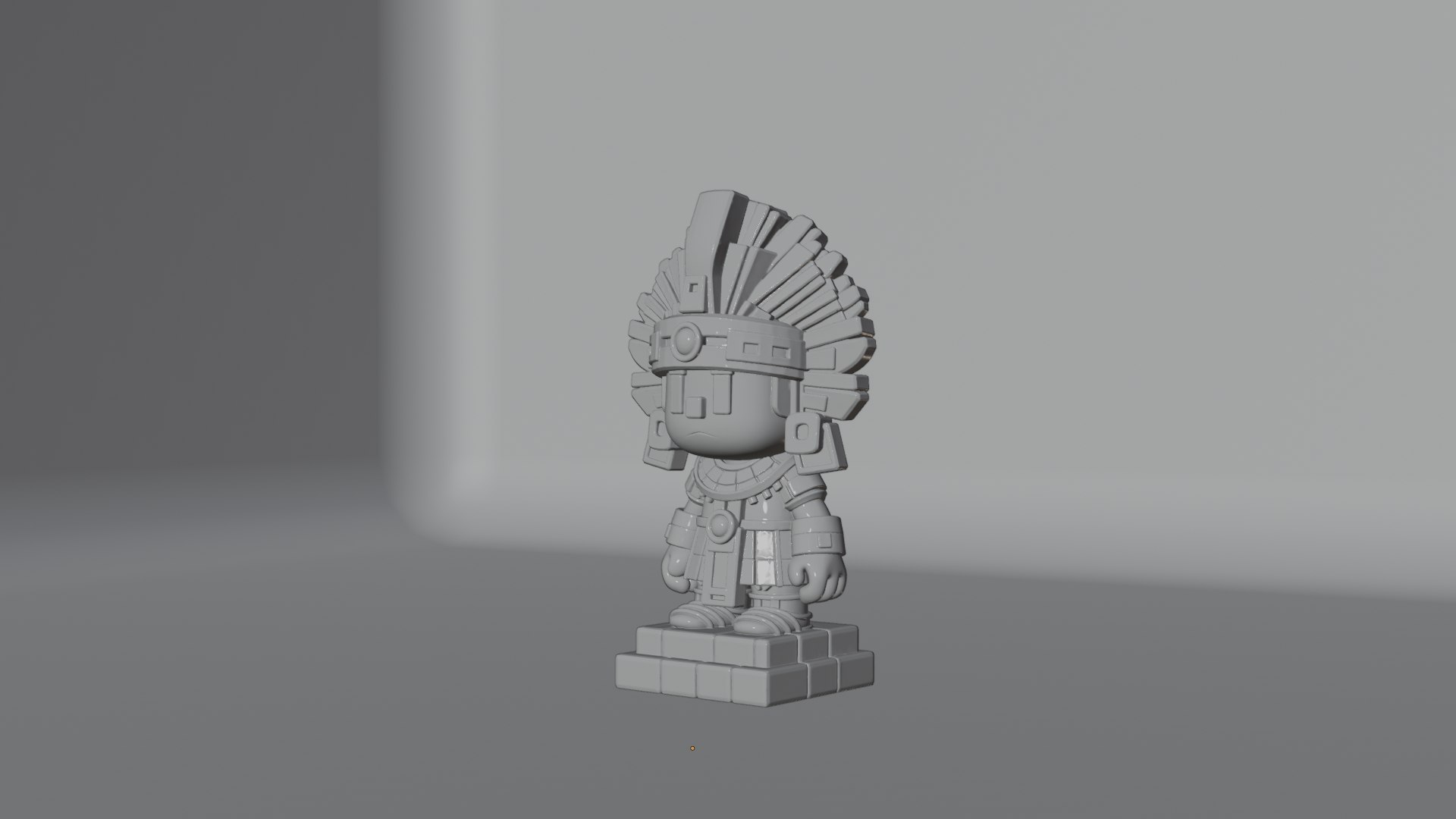 3D Mini Aztec King Stylized 3D Character Model - TurboSquid 2421559