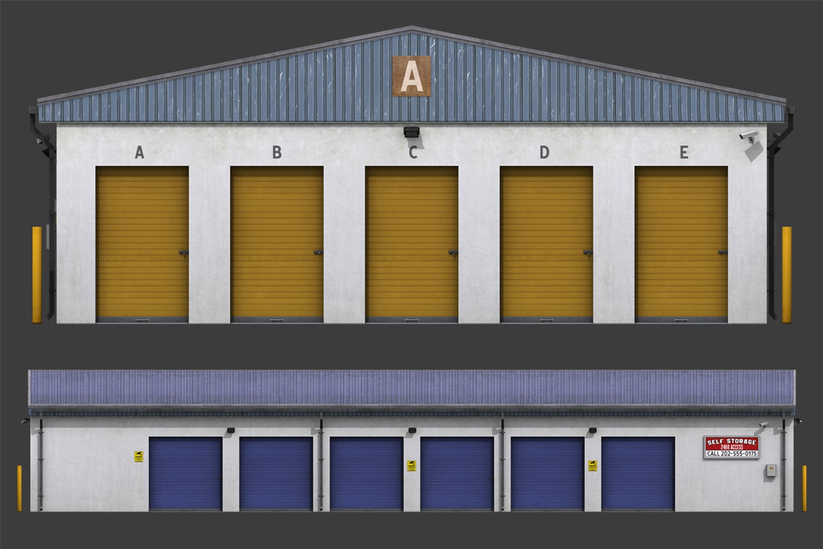3D Selfstorage Warehouse Building - TurboSquid 1166606