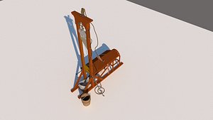 3D model guillotine capital punishment