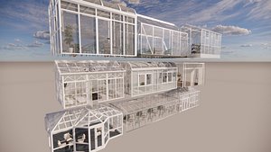 3D Agricultural Greenhouse Tent Frame -B14 model