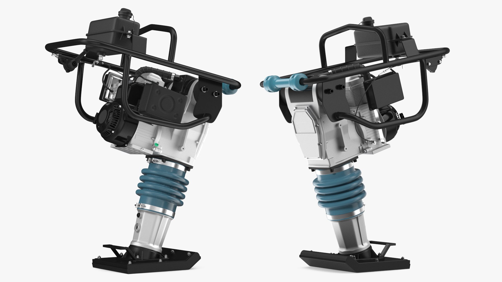 Tamping Rammer Rigged 3D model preview