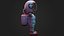 Stilisierte Zeichentrickfigur Astronaut
