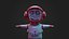 Stilisierte Zeichentrickfigur Astronaut