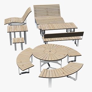 Urban pack furniture 3D