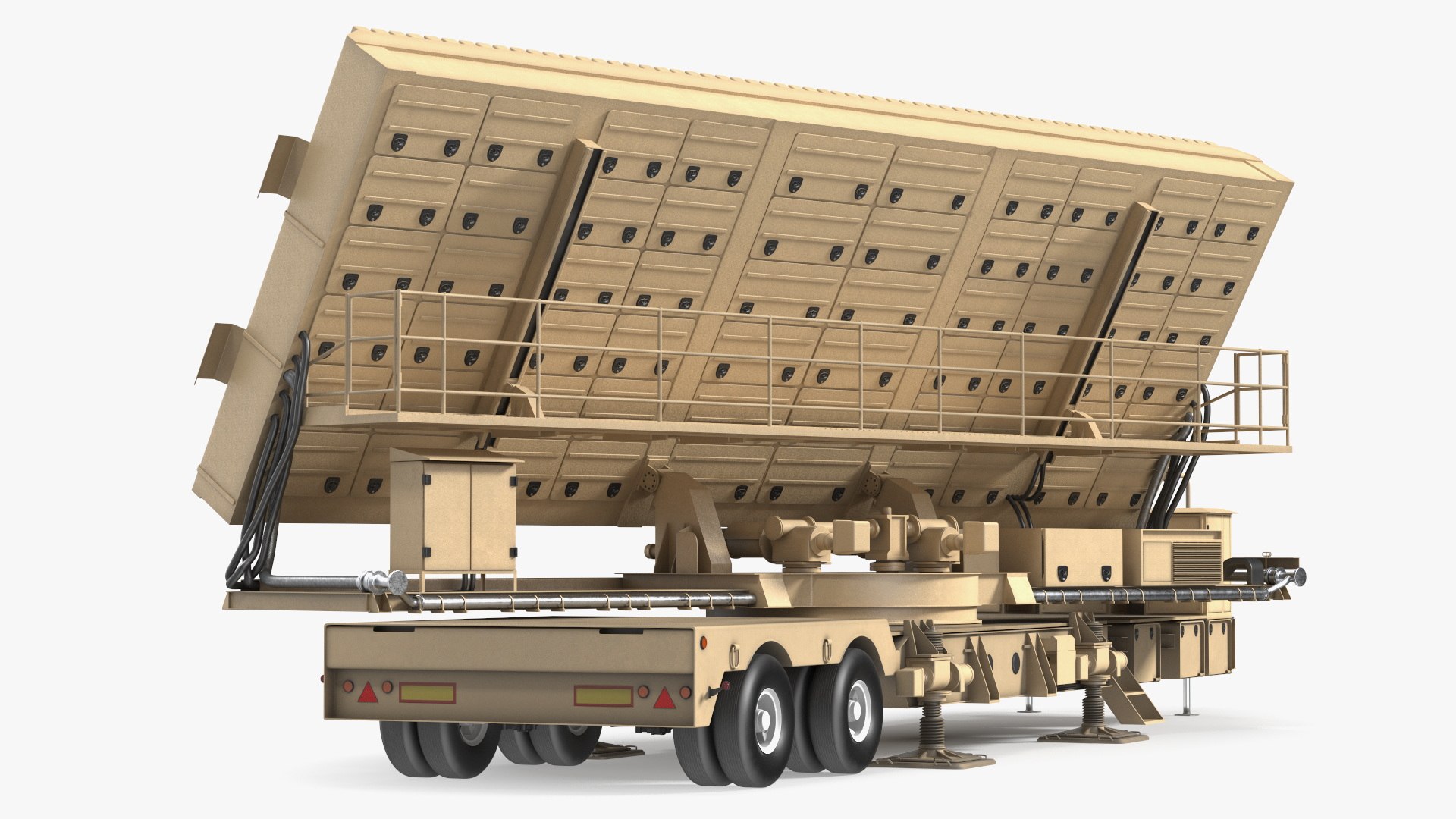 Green Pine Radar Station Rigged 3D model preview