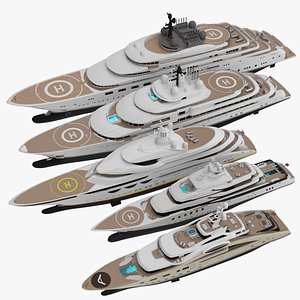 3D Collection Yacht Bay Three model