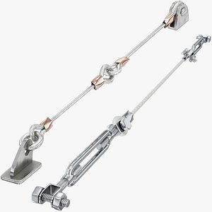 Turnbuckles with Steel Wire Ropes Collection V1