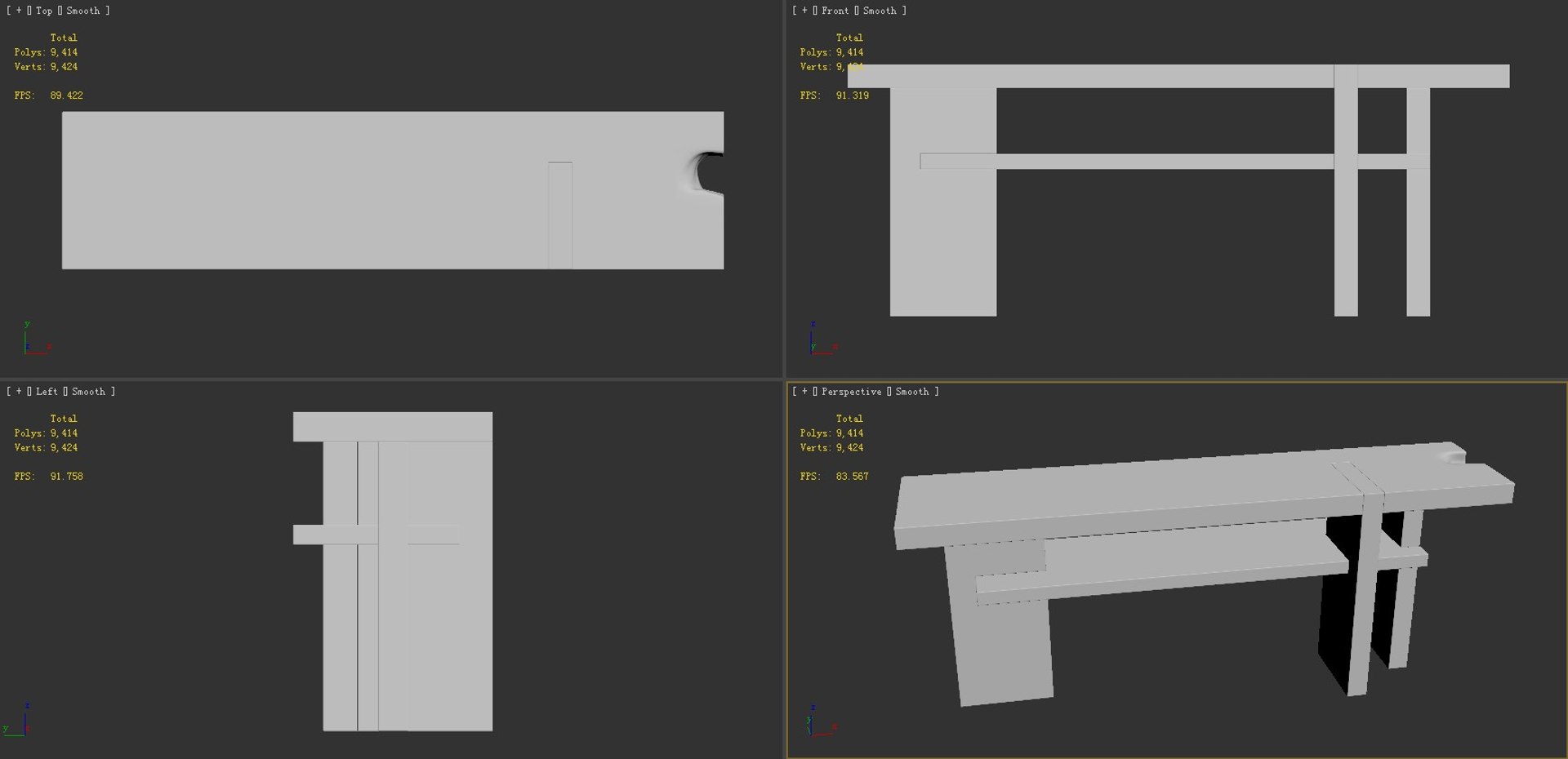 3d model hudson abstract console