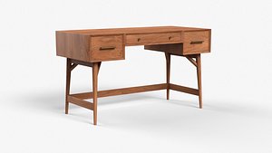 Desk by mid century 3D model