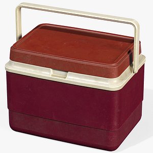 Vintage Camping Cooler 01 - PBR Game Ready Low-Poly 3D model