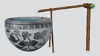 Garden Fountain Water Feature 3D Model Garden Garden Landscape Architecture Scene