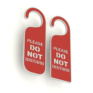 3D model Printable Do Not Disturb Door Hanger-SET 1
