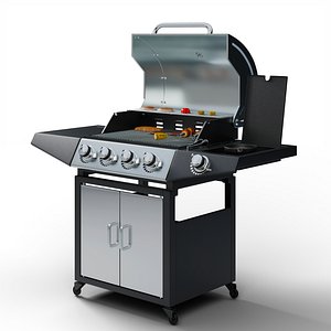 BBQ Grill Barbecue Machine 3D model