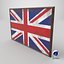 Old Picture Frame With United Kingdom  Flag - Game Ready PBR Low-poly 3D Model 3D model
