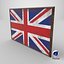 Old Picture Frame With United Kingdom  Flag - Game Ready PBR Low-poly 3D Model 3D model