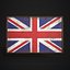 Old Picture Frame With United Kingdom  Flag - Game Ready PBR Low-poly 3D Model 3D model