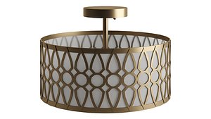 3D Aaru Fabric semi flush mount 3D model