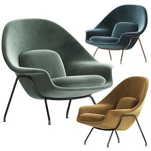 3D knoll saarinen womb chair