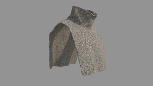 3D Scarf - High Neck Collar model