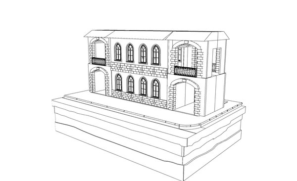 Istanbul stone building 3D model - TurboSquid 1564404